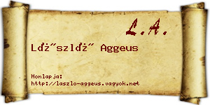 László Aggeus névjegykártya