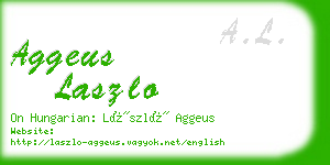 aggeus laszlo business card